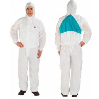 3M - Beschermende wegwerp overall wit/groen 4520, maat M