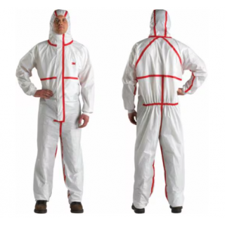 3M - Wegwerpoverall Premium wit / rood, M