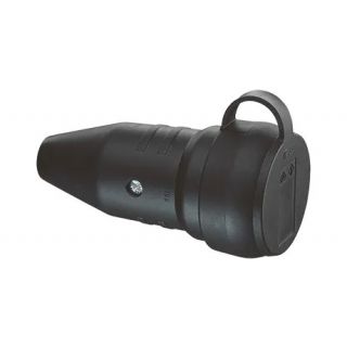 ABL - Rubberen contrastekker met manchet IP44 zwart zwart