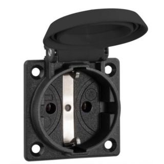 ABL - Inbouw wcd + klep 16A IP54 zwart