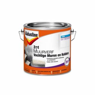 Alabastine - 2-in-1 muurverf vochtige muren & kelders 2,5ltr