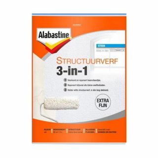 Alabastine - Structuurverf 3-in-1 extra fijn 5ltr wit