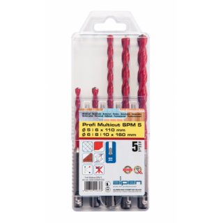 Alpen - Cassette SDS-Plus Profi Multicut SPM 5, 5-delig