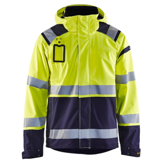 Blaklader - Shell jack, Hi-Vis Geel/M-blauw, XS