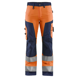 Blaklader - Dames werkbroek High-Vis, Oranje/M-blauw, 42