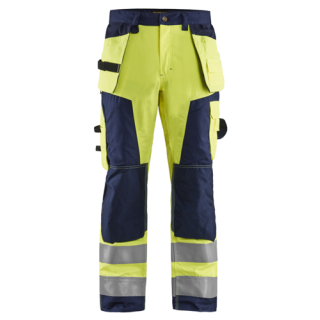 Blaklader - Werkbroek, High Vis Geel/M-blauw, 44