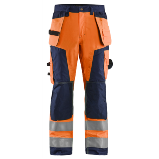 Blaklader - Werkbroek, High Vis Oranje/M-blauw, 64