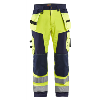 Blaklader - Werkbroek Softshell, High Vis Geel/M-blauw, 46
