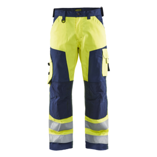 Blaklader - Werkbroek, High Vis Geel/M-blauw, 62