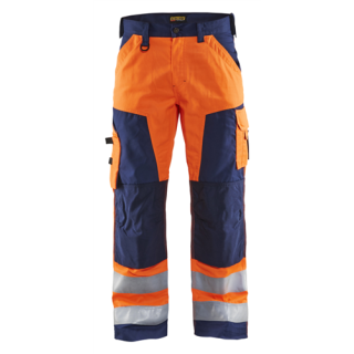 Blaklader - Werkbroek, High Vis Oranje/M-blauw, 64