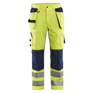 Blaklader - Werkbroek, High Vis Geel/M-blauw, 44