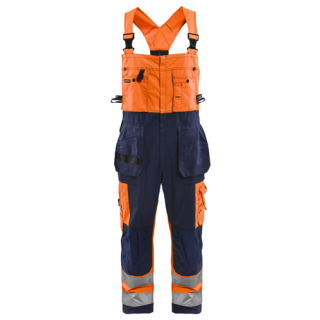 Blaklader - Bretelbroek, High-Vis Oranje/M-blauw, 60