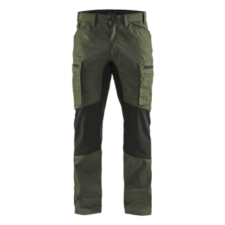 Blaklader - Service werkbroek stretch, Army Groen/Zwart, 48