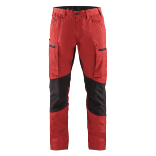 Blaklader - Service werkbroek stretch, Rood/Zwart, 52