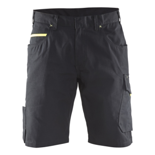 Blaklader - Service short, Zwart/High Vis Geel, 48