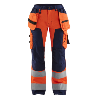 Blaklader - Dames werkbroek, High-Vis Oranje/M-blauw, 46