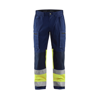 Blaklader - Werkbroek stretch, Marine/High-Vis Geel, 68