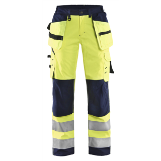Blaklader - Dames Soft werkbroek, High-Vis Geel/M-blauw, 44