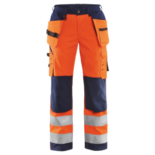 Blaklader - Dames Soft werkbroek, High-Vis Oranje/Blauw, 40