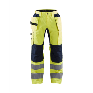 Blaklader - Werkbroek stretch, High-Vis Geel/M-blauw, 48