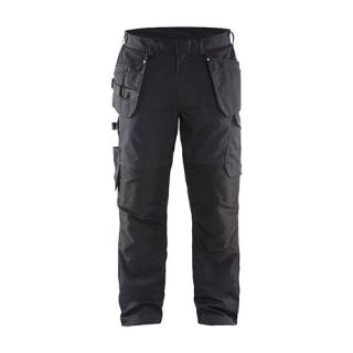 Blaklader - Service werkbroek stretch, Zwart/H-Vis Geel, 54
