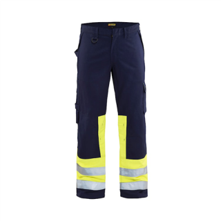 Blaklader - Werkbroek, Marine/High-Vis Geel, 64