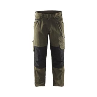 Blaklader - Service werkbroek stretch, Groen/Zwart, 62