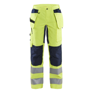 Blaklader - Dames werkbroek, High-Vis Geel/M-blauw, 34