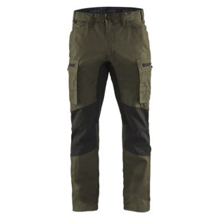 Blaklader - Service werkbroek stretch, Groen/Zwart, 44