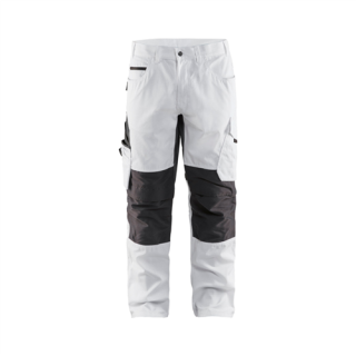 Blaklader - Schilderswerkbroek stretch, Wit/D-Grijs, 46