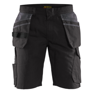 Blaklader - Service short + spijkerzakken, Zwart/D-Grijs, 52