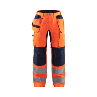 Blaklader - Werkbroek stretch, High-Vis Oranje/M-blauw, 50