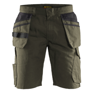 Blaklader - Service short + spijkerzakken, Groen/Zwart, 52