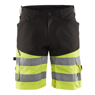 Blaklader - Short stretch, Zwart/High Vis Geel, 48