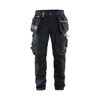 Blaklader - Werkbroek stretch + spijkerz., M-blauw/Zwart, 56