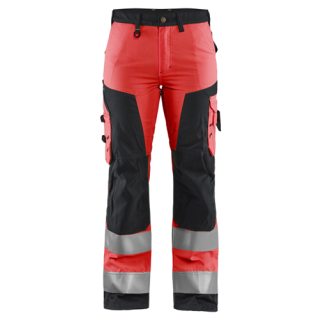 Blaklader - Dames werkbroek, High-Vis Rood/Zwart, 50