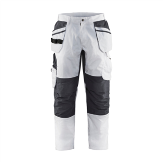 Blaklader - Schildersbroek stretch + spijkerz Wit/D-Grijs 52