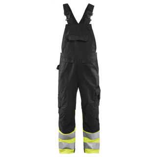 Blaklader - Bretelbroek, Zwart/High-Vis Geel, 48