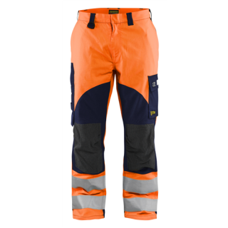 Blaklader - Inherent werkbroek, High Vis Oranje/M-blauw, 58