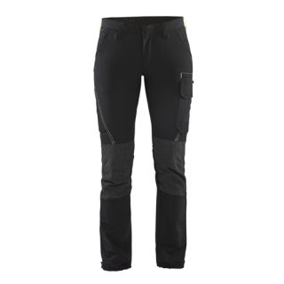 Blaklader - Dames werkbroek stretch, Zwart/High-Vis Geel, 46