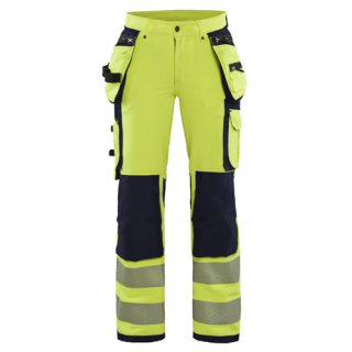 Blaklader - Dames werkbroek stretch, H-Vis Geel/M-blauw, 44