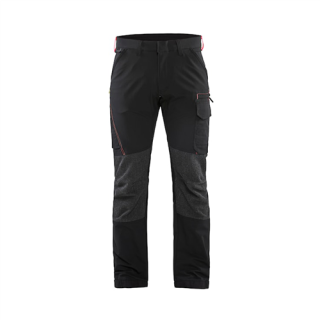 Blaklader - Werkbroek 4-weg stretch, Zwart/Rood, 62