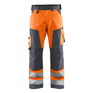 Blaklader - Werkbroek, High Vis Oranje/M-Grijs, 46
