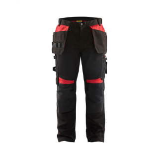 Blaklader - Werkbroek + spijkerzakken, Zwart/Rood, C44