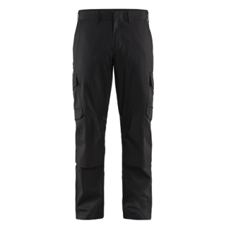 Blaklader - Werkbroek stretch + kniezak, Zwart/D-Grijs, 62