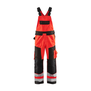 Blaklader - Bretelbroek, Hi-Vis Rood/Zwart, C148