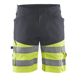 Blaklader - Short stretch, M-Grijs/High Vis Geel, 58