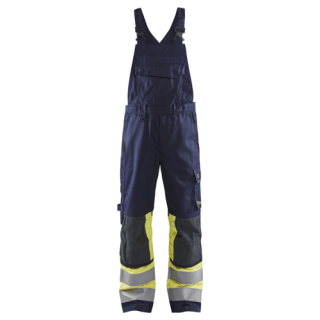 Blaklader - Bretelbroek Klasse 1, Marine/High-Vis Geel, 50