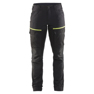Blaklader - Dames werkbroek, Zwart/High-Vis Geel, 38