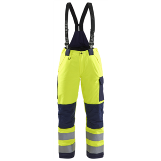 Blaklader - Dames Winterwerkbroek, High-Vis Geel/M-blauw, 38